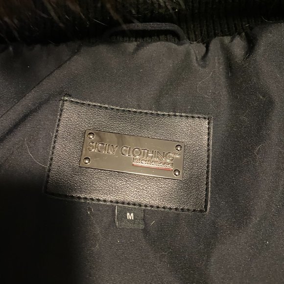 Sicily Winter Coat -Genuine Natural Fur trim - 100% Real Silver Fox Fur - Picture 4 of 7